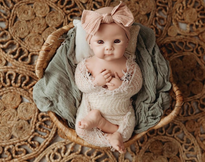 Featured listing image: Stella: Full Body Silicone Doll Girl, 19 inches, 7.6 lbs, Reborn Baby