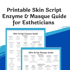 Skin Script Enzyme & Masque Guide for Estheticians - Printable
