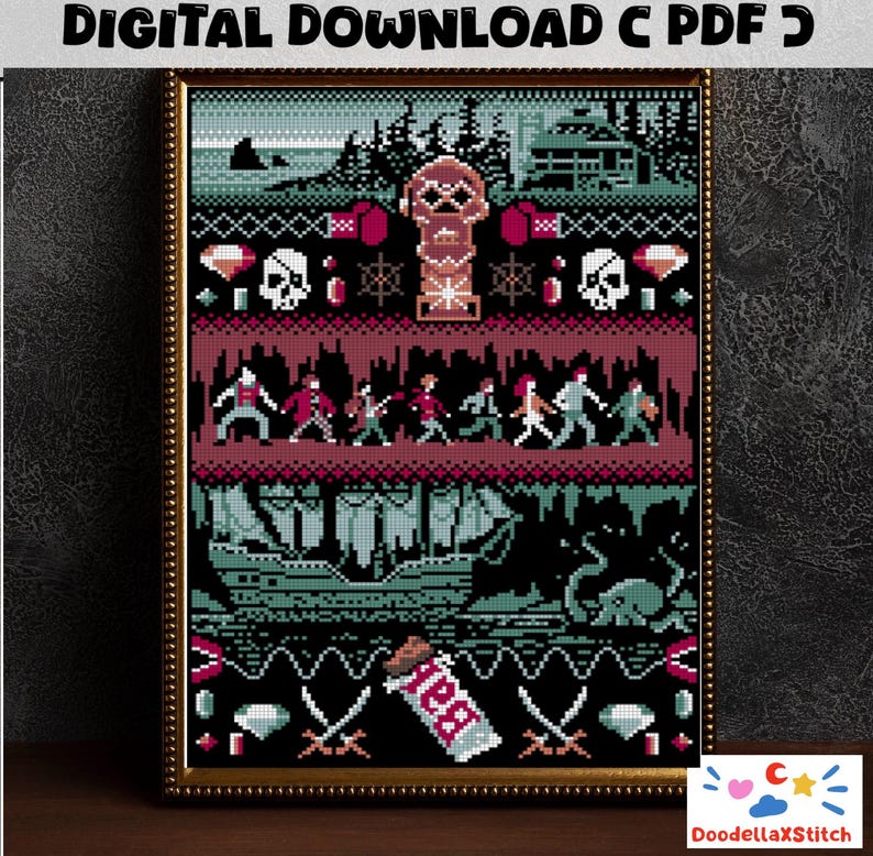 The Goonies Retro 80s Movie Sampler from DoodellaXStitch 