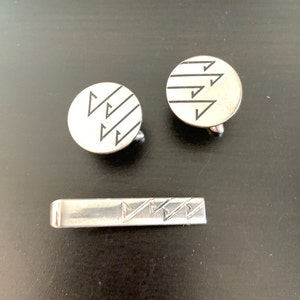 Mid-Century &quot;Swank&quot; Tie Clip and Cuff Links