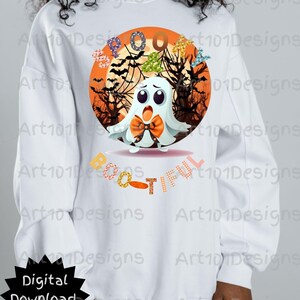 Spooky & Boo-Tiful, Halloween Sublimation Design, spooky season sublimation png, Halloween Retro Shirt png, spooky png sublimation,