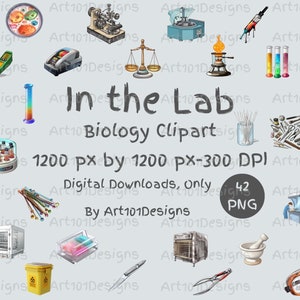 In the Lab - Biology Art - Biology Art Prints - Biology Posters - Biology Stickers - biology decor - science posters biology