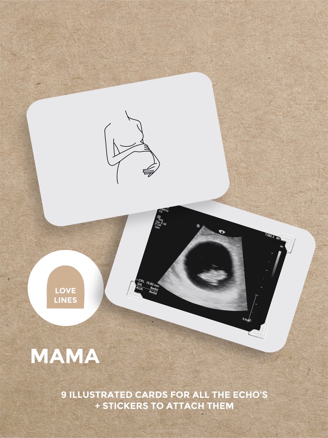 Mum Echo Cards Echography Present Personalized Gift - Etsy