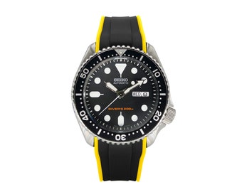 Dual Colour StrapXPro SX1A Rubber Strap For Seiko SKX Series (Curved-Ends)