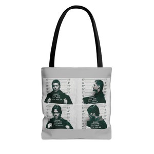 Supernatural Sam and Dean Mugshot tote bag The Winchesters Moose & Squirrel Supernatural gift ideas Supernatural tote bag Spn merch image 2