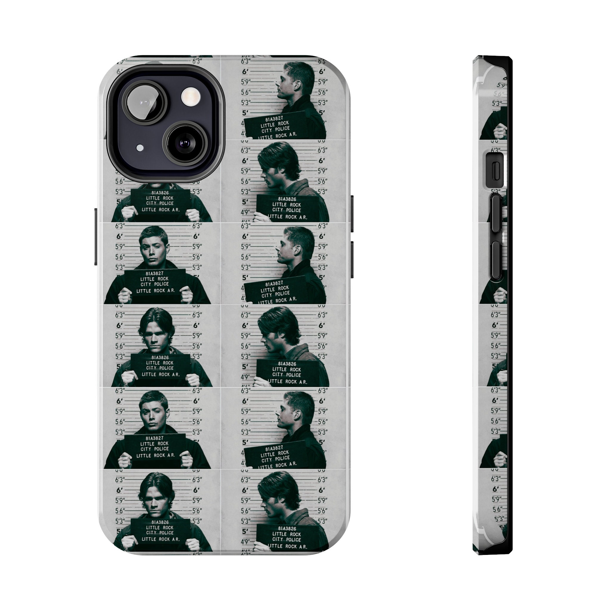 Supernatural Sam And Dean Mugshot Tough Phone Case, Supernatural Merch The Winchesters iPhone Case