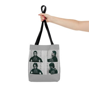 Supernatural Sam and Dean Mugshot tote bag The Winchesters Moose & Squirrel Supernatural gift ideas Supernatural tote bag Spn merch image 4