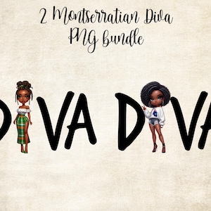 Lot de cliparts Diva de Montserrat : femme des Caraïbes PNG (4096 x 4096 pixels)