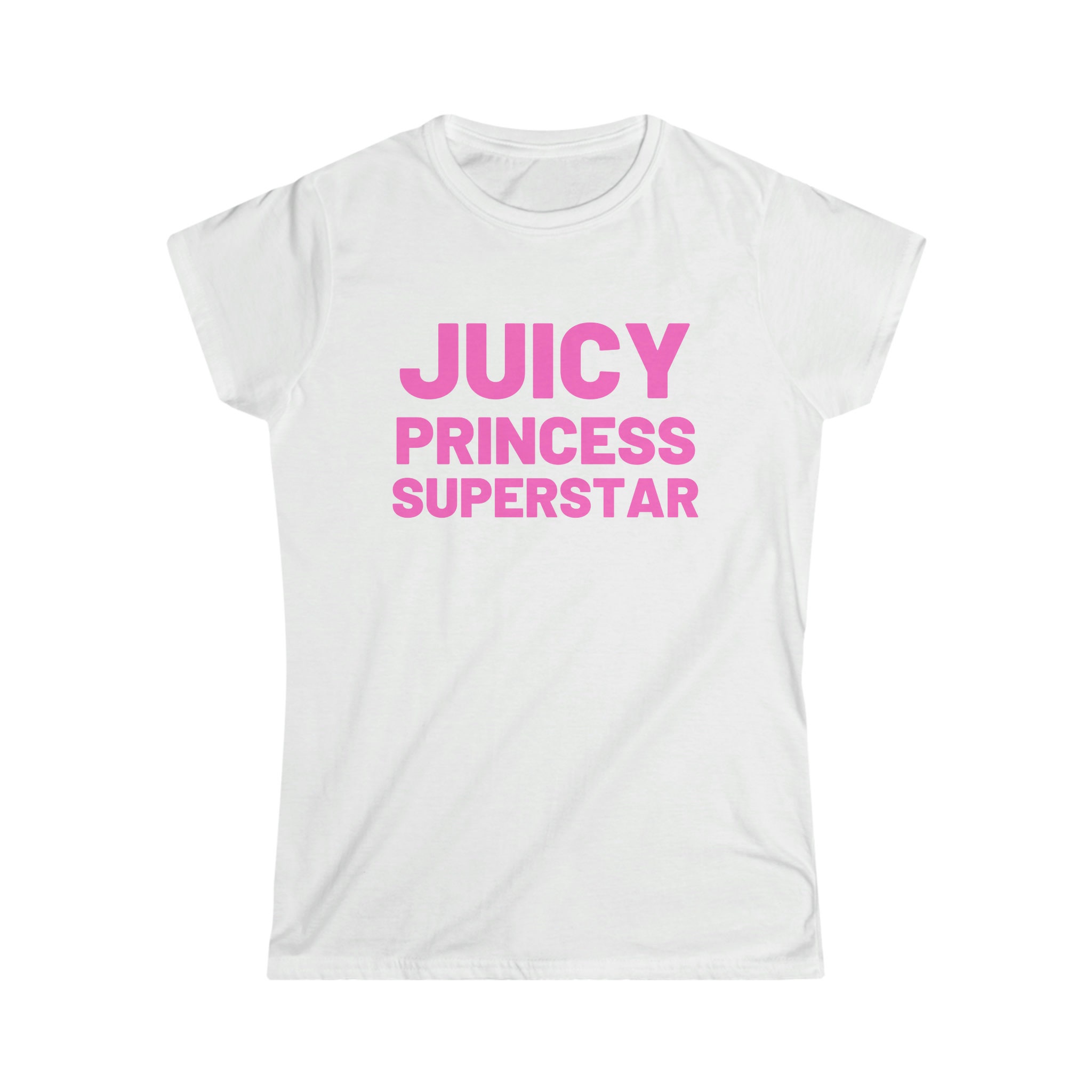 Juicy Princess Superstar Women's Softstyle Tee, Y2k Trending Streetwear ...