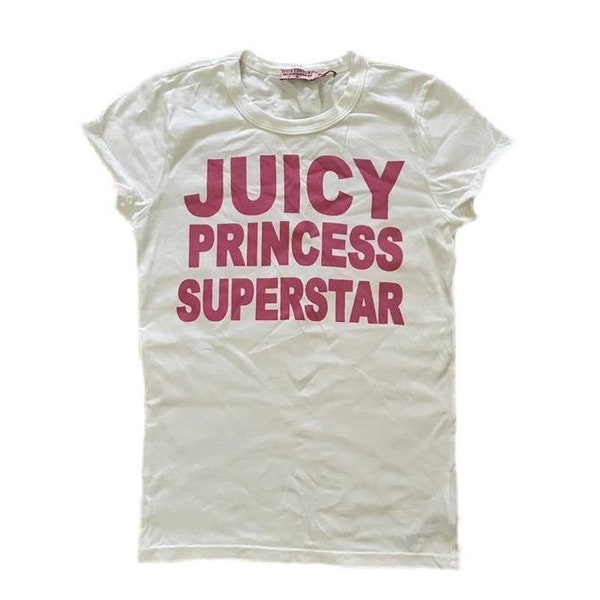 T-shirt doux pour femmes Juicy Princess Superstar, mode streetwear tendance de l'an 2000, t-shirt avec texte des années 2000, t-shirt d'été avec slogan humoristique Baddie Outfit