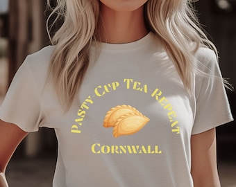 Cornish Pasty tshirt,Pasty cup tea Repeat t shirt,repeating  text t shirt, gifts form Cornwall,Cornish gifts, couples gifts, Grandma grandad