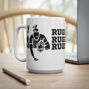 Rugby fan mug for home ir work, Ceramic Coffee Cups, 11oz, 15oz big mug, gifts for rugby fans, gifts for him, husband gift