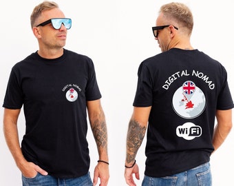 Camiseta Digital Nomad UK: Regalo para teletrabajadores