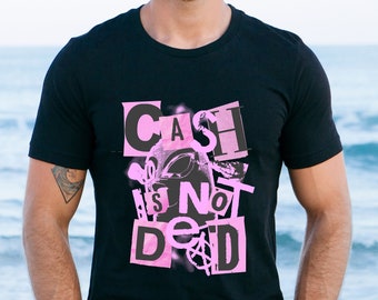 Cash is not dead unisex,Keep Cash Alive Unisex Crewneck T-Shirt, Retro Punk Political Slogan Tee, Pay By Cash Tee, Generation X Gift