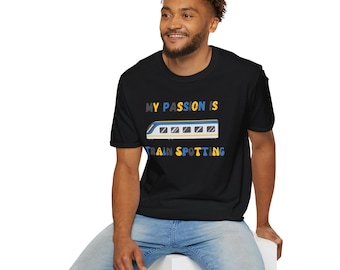 Train Spotting T-Shirt, Railroad Enthusiast Tee, Train Lover Gift, Railway Fan Shirt, Vintage Train Tee, Train Spotting TShirt