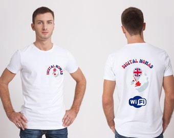 UK T-shirt Digital Nomad: cadeau voor externe werker