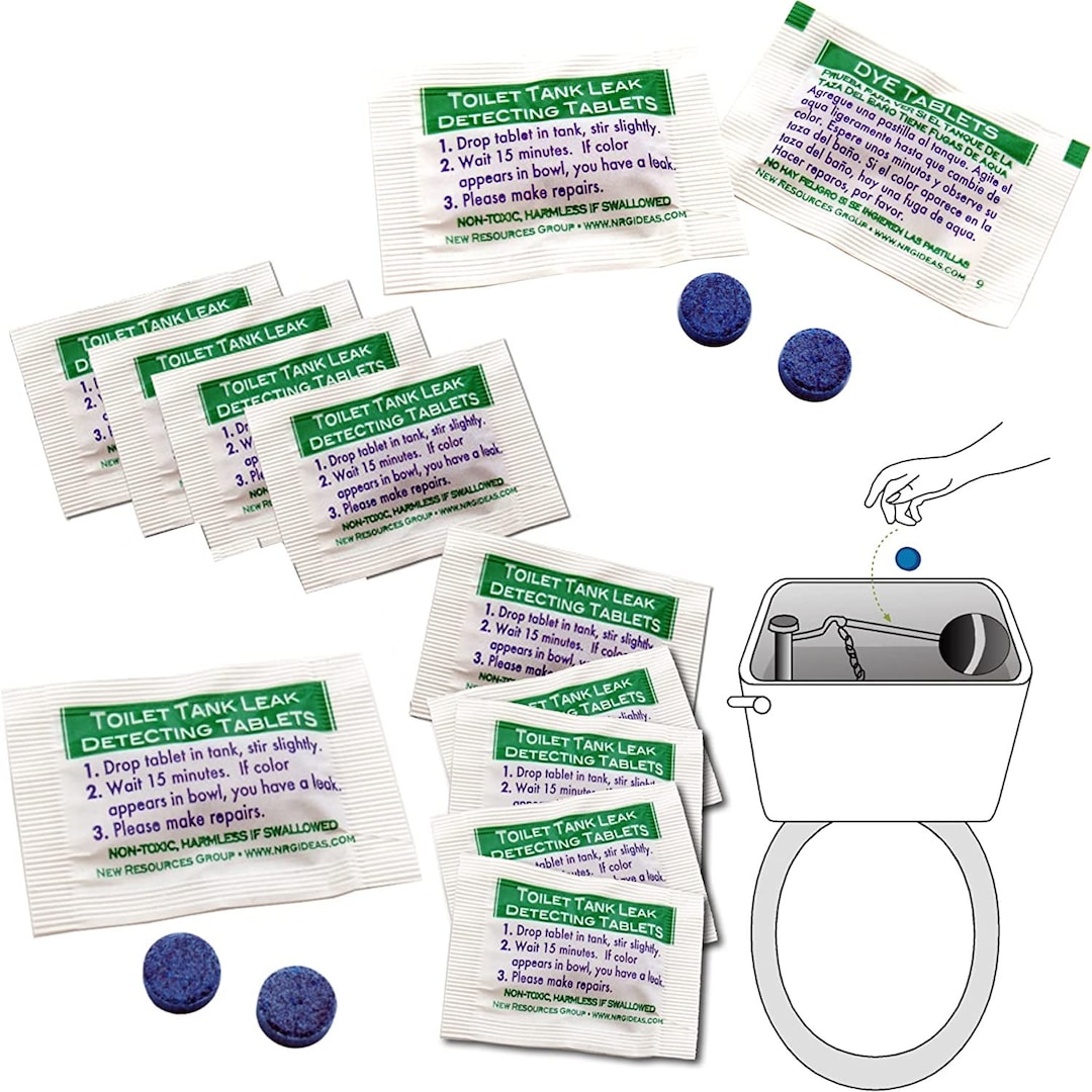 Dye Tablets Packs detect Silent Leaks 2 Tabs per Package Toilet Tank