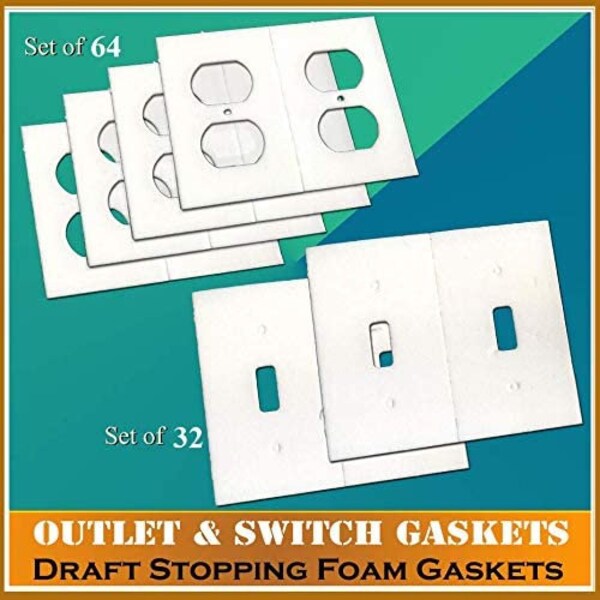 Gasket Covers, Electrical Outlet & Light Switch Plate Draft Stopper Foam Gaskets