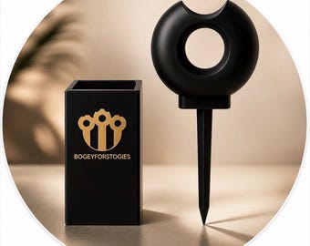 Black Magnetic Cigar Holder for Golf Cart | Elevated Cigar