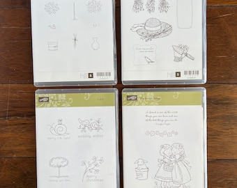 Stamping up stamp sets, Gently Used, Four Sets