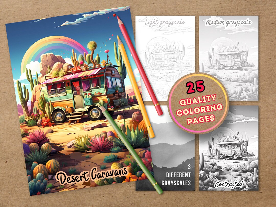 25 Adult Coloring Pages Romantic Travel Holiday Theme Coloring Package