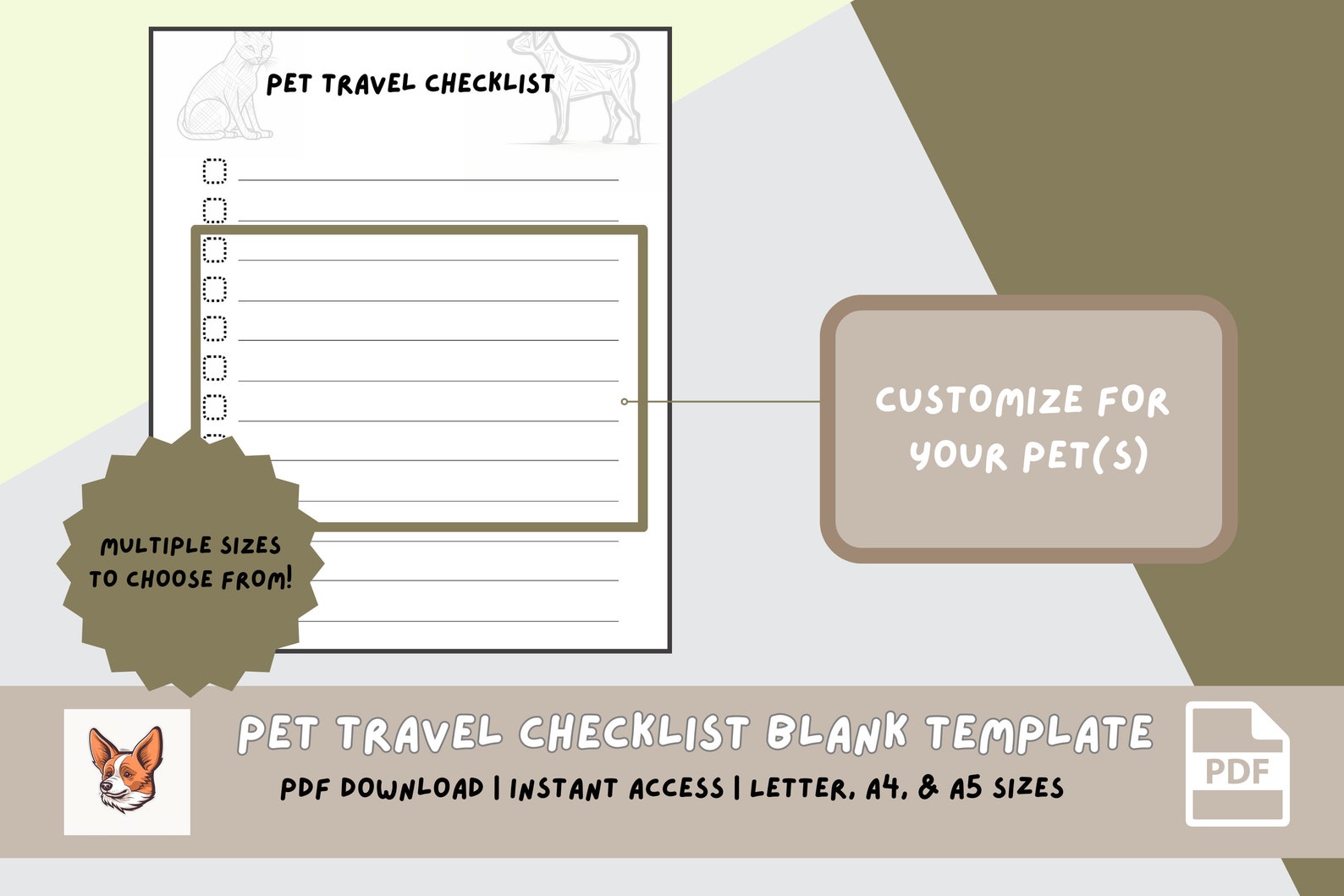 Printable Pet Travel Checklist Pet Travel Essentials Perfect For printable-pet-travel-checklist-pet-travel-essentials-perfect-for