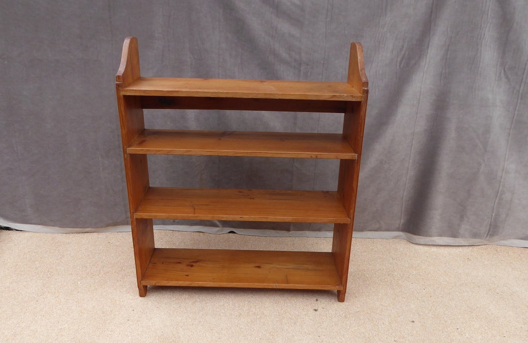 Vintage Rustic Wooden Wall Hanging Shelf Unit Etsy UK