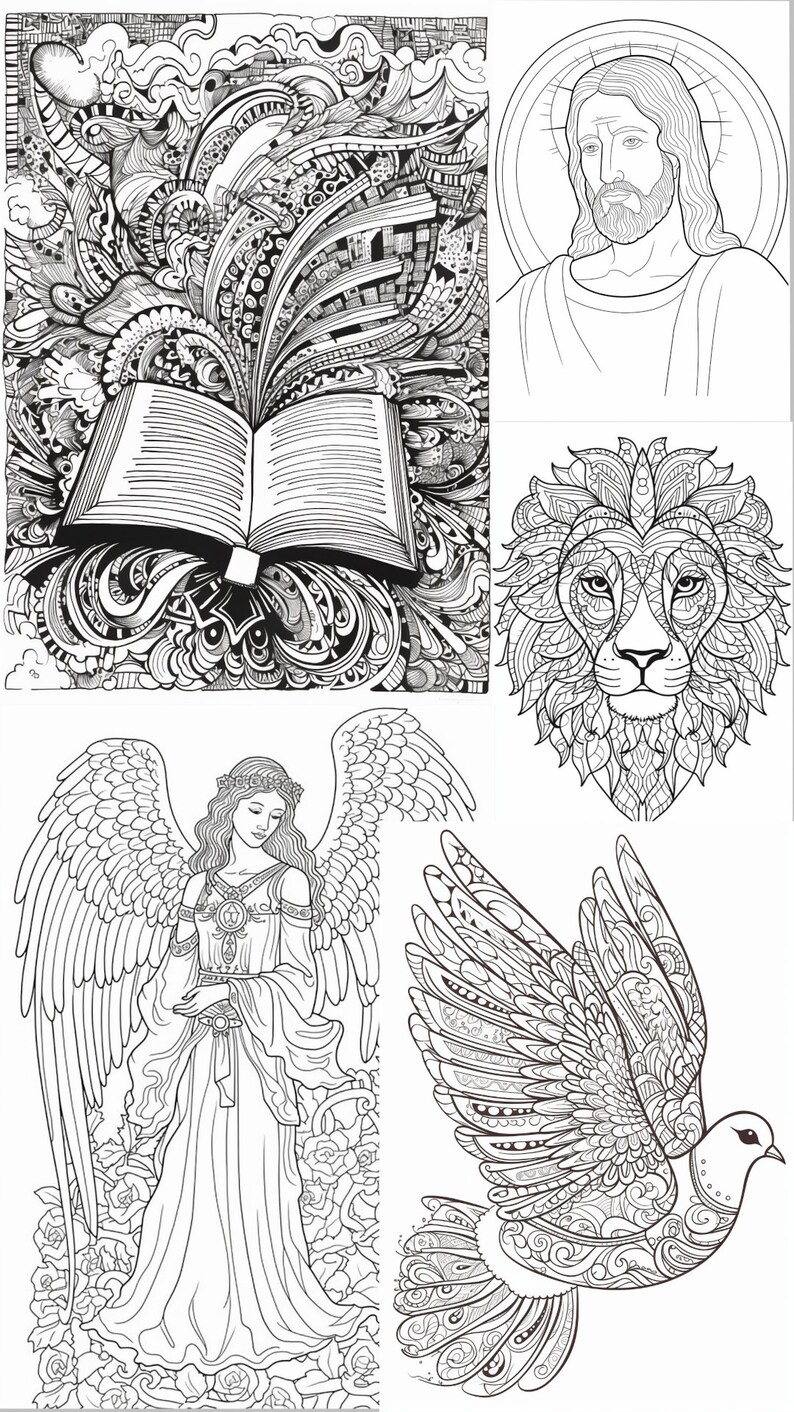Biblical Coloring Book Digital Print Digital Art 22 - Etsy