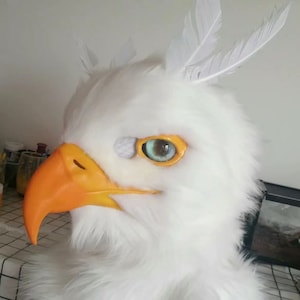 Cosplay Vögel Adler realistisch pelzigen Pelzkopf, Pelzkopf, Pelz, Pelzmaske, Fursona, Pelzkunst, realistische Kunst Fursona Anpassung