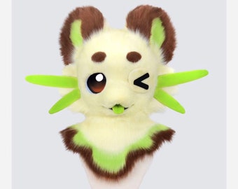 Spot goods Kemono fursuit Japanese Fursuit including Head + claws + feet +  tail + fursona picture + 3 pairs of eyelids