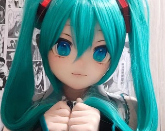 Hatsune Miku Kigurumi Head Shell Cosplay: Hair, Clothes Hatsune Miku Kigurumi Head Shell Cosplay: Hair, Clothes