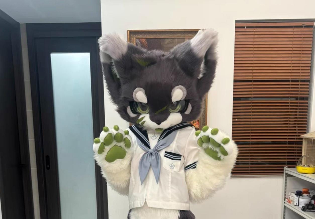 Fur Costume Cool Little Wolf Fur Costume Head Japanese Fantasy Creature