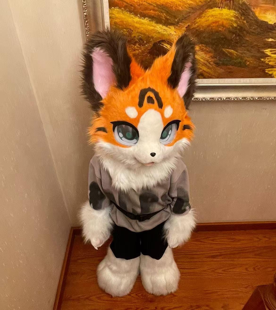 Spot Goods Kemono Fursuit Japanese Fox Fursuit Head+claws+