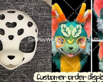 Furry  Semi-Realistic/Semi-Toony Little dog  half cartoon head base (3D printing)