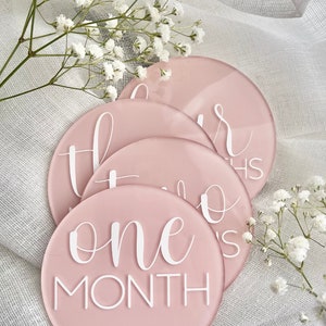Baby Monthly Milestone Marker Acrylic Monthly Milestone Disc Baby ...