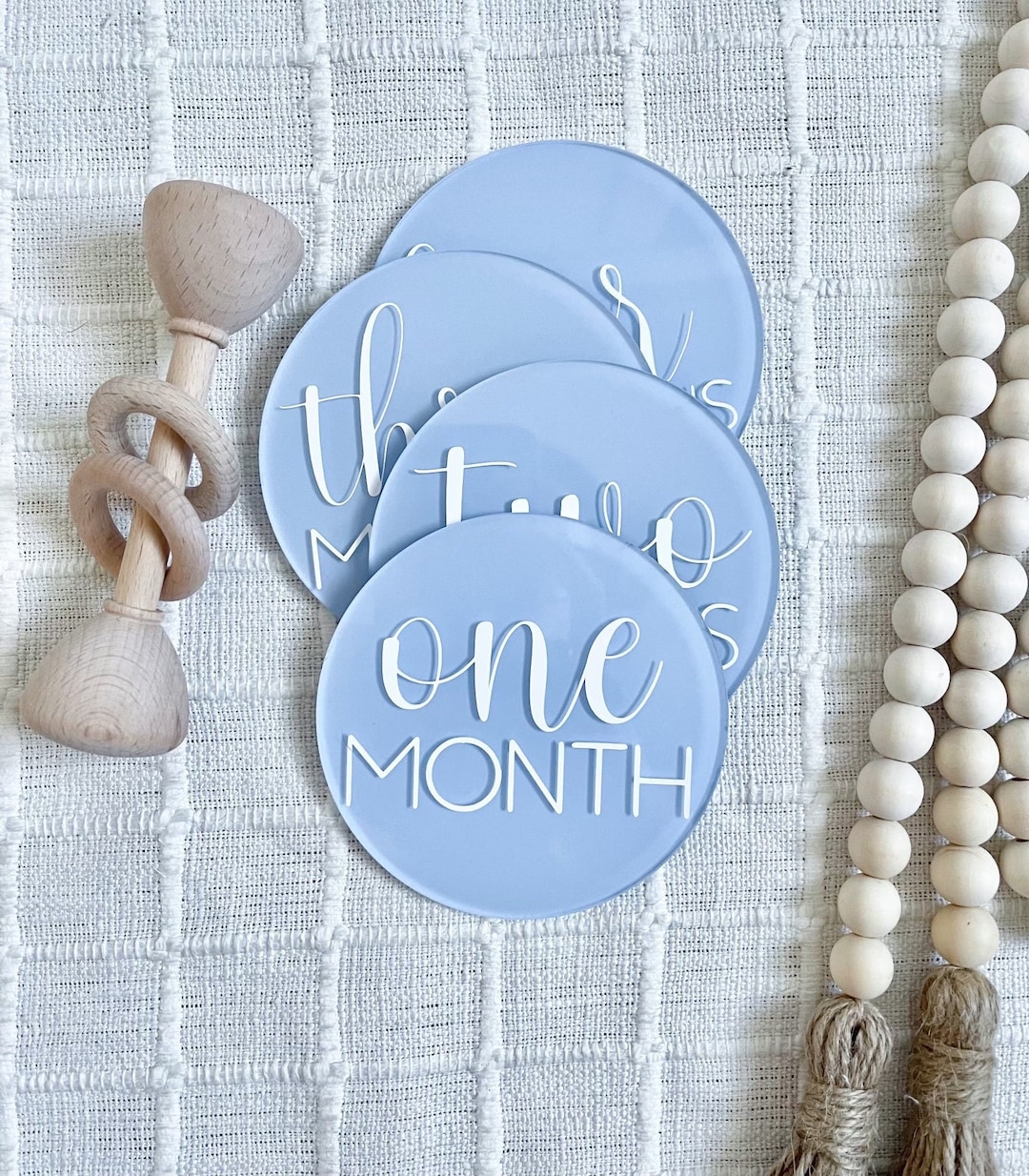 Baby Milestone Marker Acrylic Monthly Milestone Disc Pregnancy ...