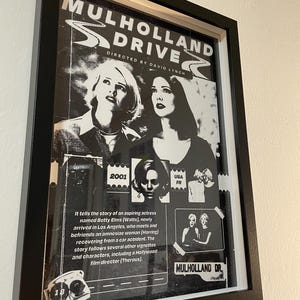 Mulholland Drive Digital Poster, David Lynch, Movie Poster, Surrealism, Twin Peaks