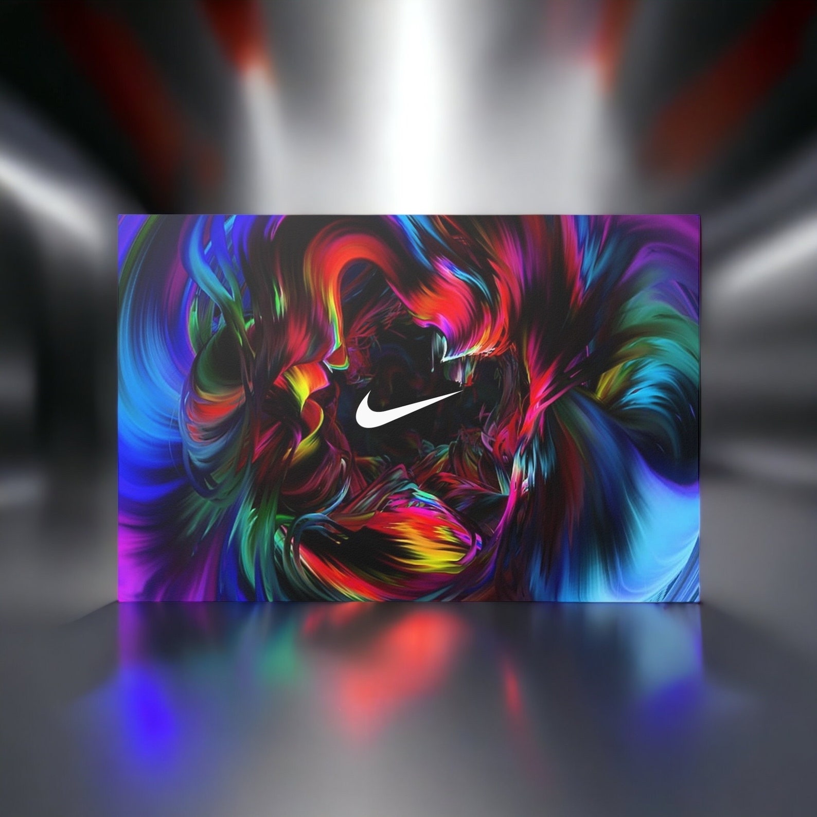 LEGACYART Color Spiral Nike Wall Art Nike Wall Decor Wall Painting