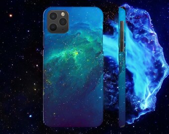 Blue/Teal nebula Space Phone case, Cool Graphic Cases, Tough iPhone Cases, Case-Mate Case For iPhone 14 Plus 13 12 Galaxy iPhone cases,