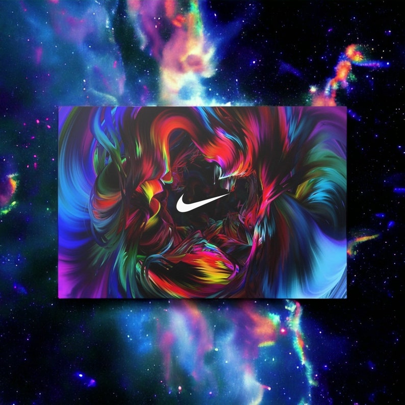 LEGACYART Color Spiral Nike Wall Art Nike Wall Decor Wall Painting