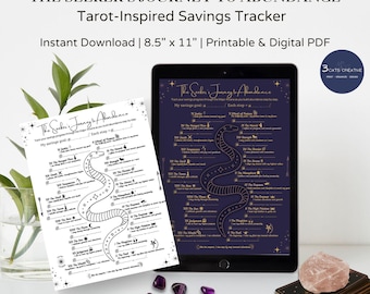 The Seeker’s Journey to Abundance | Tarot Inspired Savings Tracker (Printable & Digital PDF)