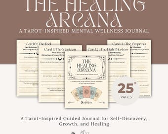Tarot Journal: Shadow Work Prompts, Major Arcana (Color + Grayscale PDFs)