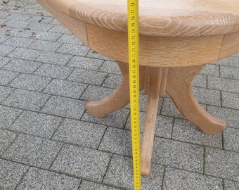 Solid oak table and bench