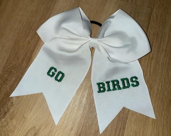Philadelphia Eagles hair bow with hair tie