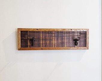 Handmade Reclaimed Wood Coat Rack | Rustic Wood Coat Rack | Farmhouse Entryway Hanger | Rustic Bathroom Towel Rack | Double Coat Hanger