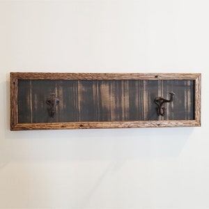 Handmade Reclaimed Wood Coat Rack | Rustic Wood Coat Rack | Farmhouse Entryway Hanger | Rustic Bathroom Towel Rack | Double Coat Hanger