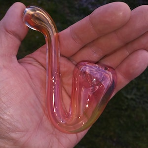 Handblown color changing silver and gold fumed sherlock