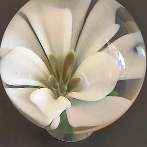 Glass Flower Compression Marble/ Handmade