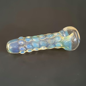 Handmade Color Changing Silver Fumed Glass Spoon Pipe