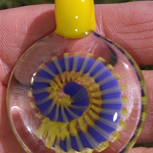handblown glass implosion pendant